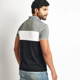 Pack 3 Polos Cuello Camisa Vino, Azul y Negro