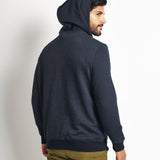Polera Con Capucha Azul