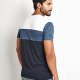 Polo Bloques Cuello Redondo Azul