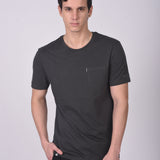 T-shirt Cuello Redondo Poket Gris