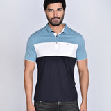 Polo Cuello Camisa Celeste