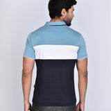 Polo Cuello Camisa Celeste