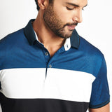 Polo Cuello Camisa Cobalto