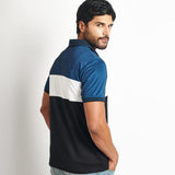 Polo Cuello Camisa Cobalto