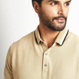 Polo Cuello Camisa Beige