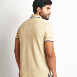 Polo Cuello Camisa Beige