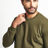 Pack 3 Poleras Cuello Redondo Camel, Verde y Charcoal