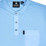 Polo Cuello Henley Celeste