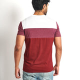 Polo Bloques Cuello Redondo Vino