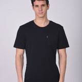 T-shirt Cuello Redondo Poket Azul