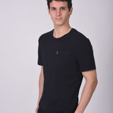 T-shirt Cuello Redondo Poket Azul