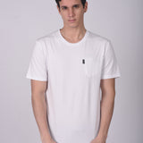 T-shirt Cuello Redondo Poket Blanco