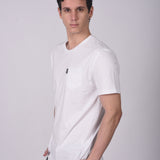 T-shirt Cuello Redondo Poket Blanco
