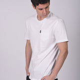 T-shirt Cuello Redondo Poket Blanco
