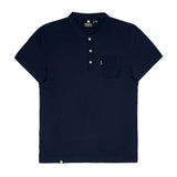 Polo Cuello Henley Azul