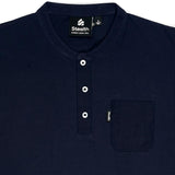 Polo Cuello Henley Azul