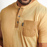 Polo Cuello Henley Camel