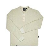 Polo Cuello Henley Manga Larga Gris