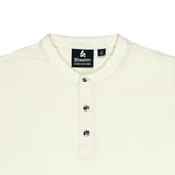 Polo Cuello Henley Manga Larga Blanco