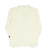 Polo Cuello Henley Manga Larga Blanco