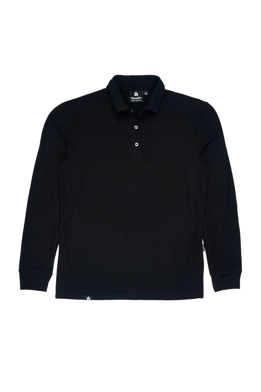 Polo manga larga negro on sale