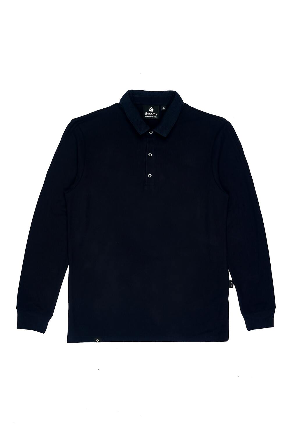 Polo Cuello Camisa Manga Larga Azul – Stealth