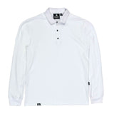 Polo Cuello Camisa Manga Larga Blanco