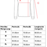Polo Cuello Camisa Manga Larga Blanco