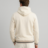 Polera Con Capucha Arena Pretina Tejida