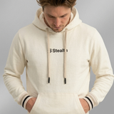 Polera Con Capucha Arena Pretina Tejida