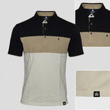 Polo Cuello Camisa Bloques Beige