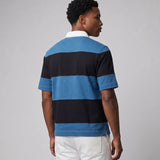 Polo Cuello Camisa Bloques Algodon Hombre Acero
