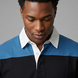 Polo Cuello Camisa Bloques Algodon Hombre Acero