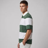 Polo Cuello Camisa Bloques Algodon Hombre Verde