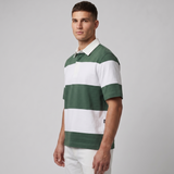 Polo Cuello Camisa Bloques Algodon Hombre Verde