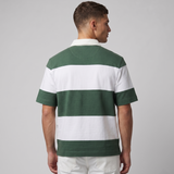 Polo Cuello Camisa Bloques Algodon Hombre Verde